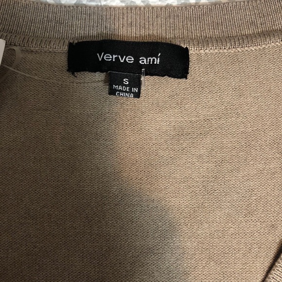 Verve ami V-Neck Color Block Sweater NWT Small - Picture 5 of 11